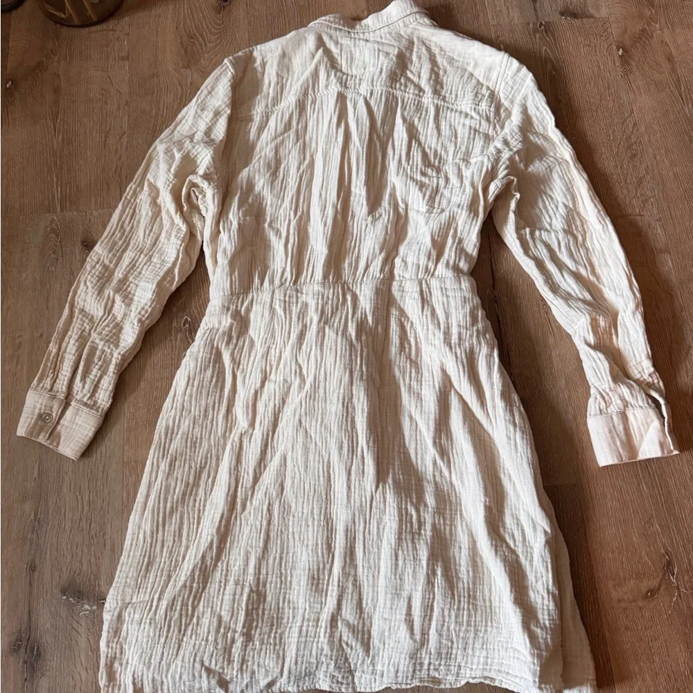 Rails‎ Cream Organic Cotton Button Down Wrap Dress Size M